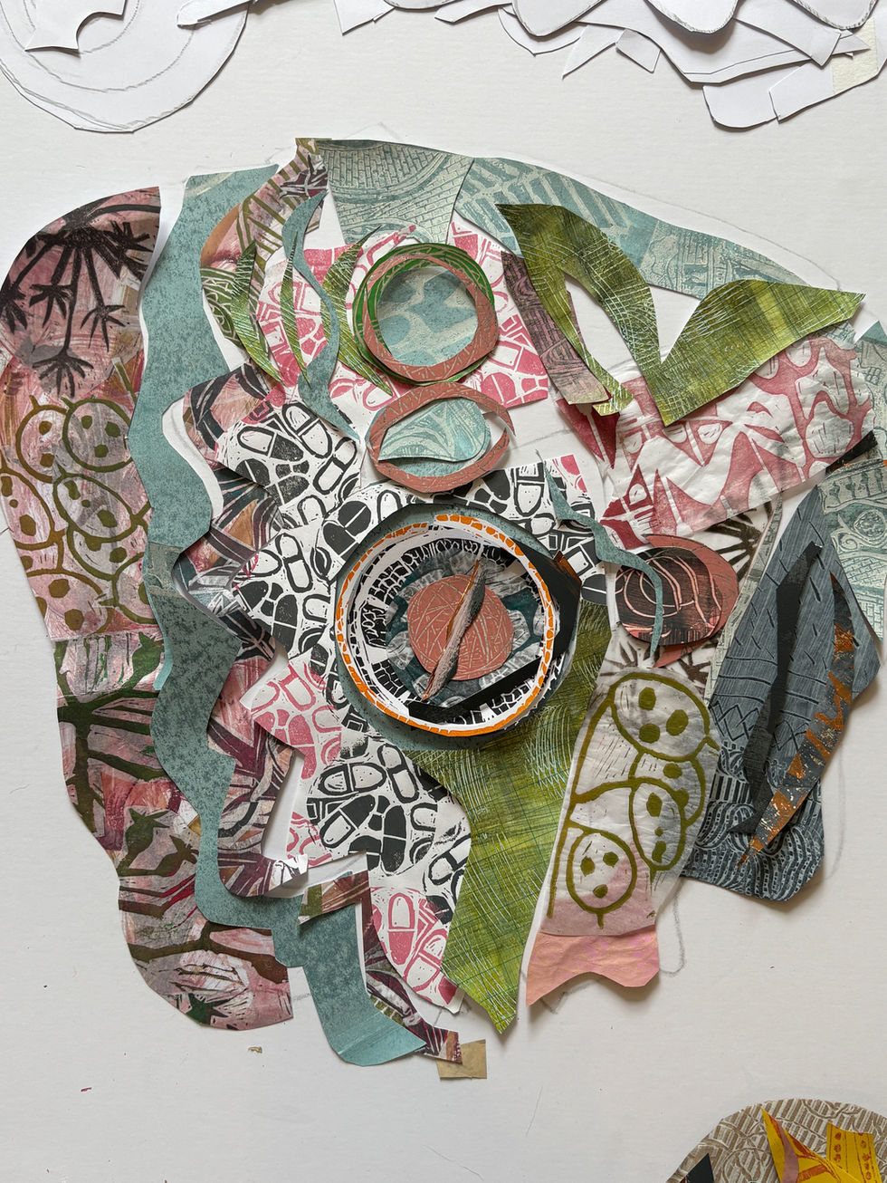 Wing collage assembled