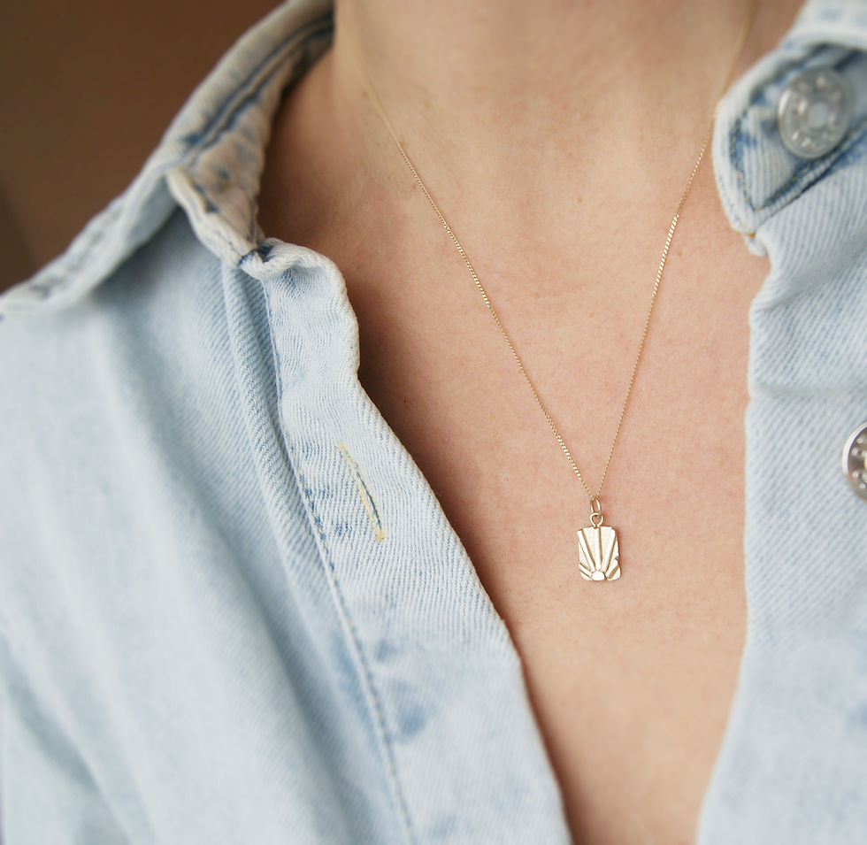 Thumbnail: 9ct Gold Sunrise Micro-Pendant