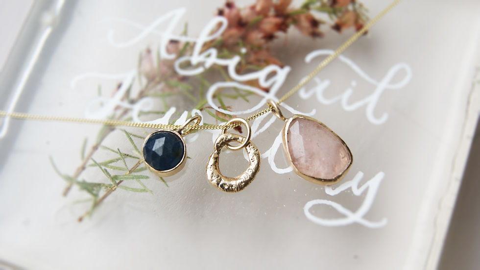 Thumbnail: The Magma - Molten Textured 9ct Gold Micro-Pendant 