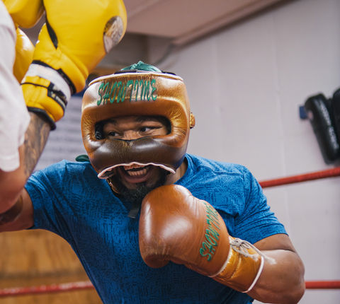 Showtime Shawn Porter sparring at PK Boxing in Grand Rapids 