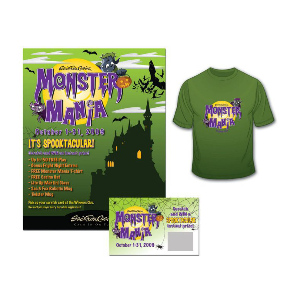 Monster Mania Casino Gaming Promo Campaign - Sac & Fox Casino