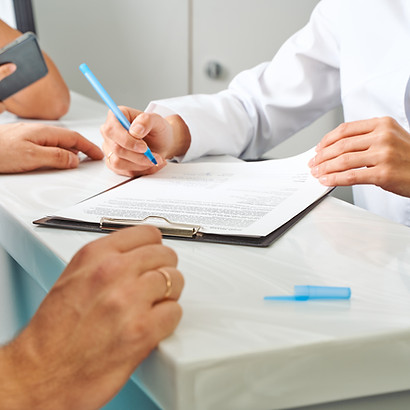 New patient registration being done