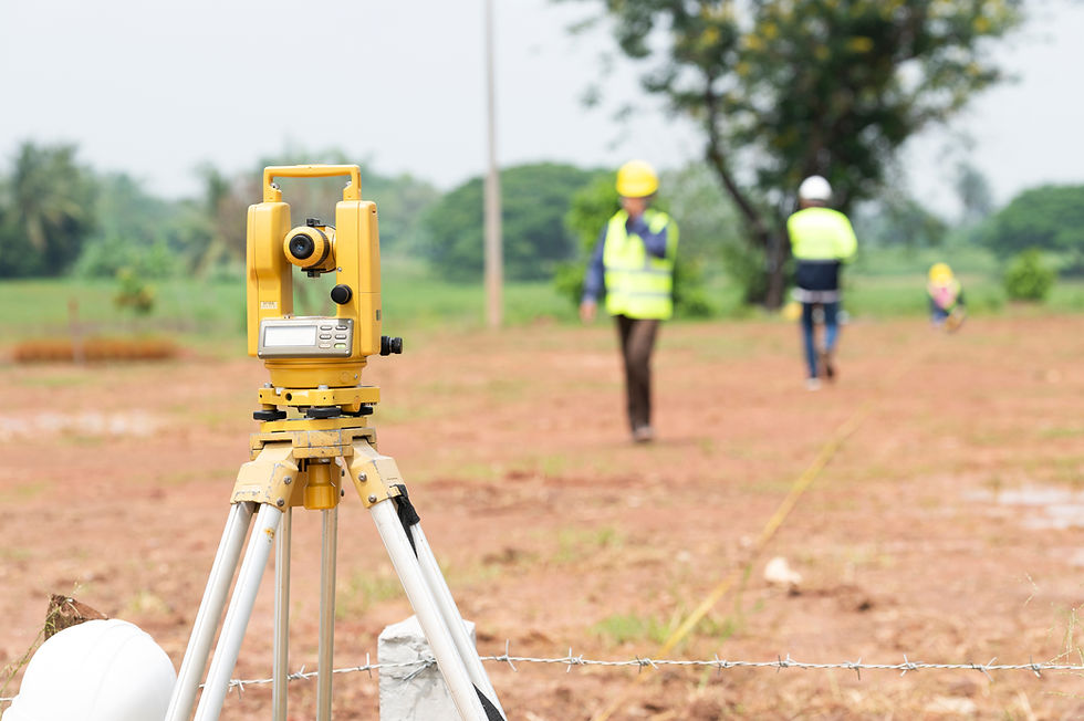 Lan survey camera with workers in the background