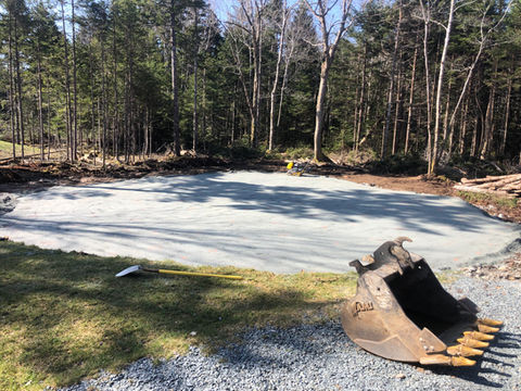 Land clearing work on a site