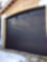 Black coloured garage door