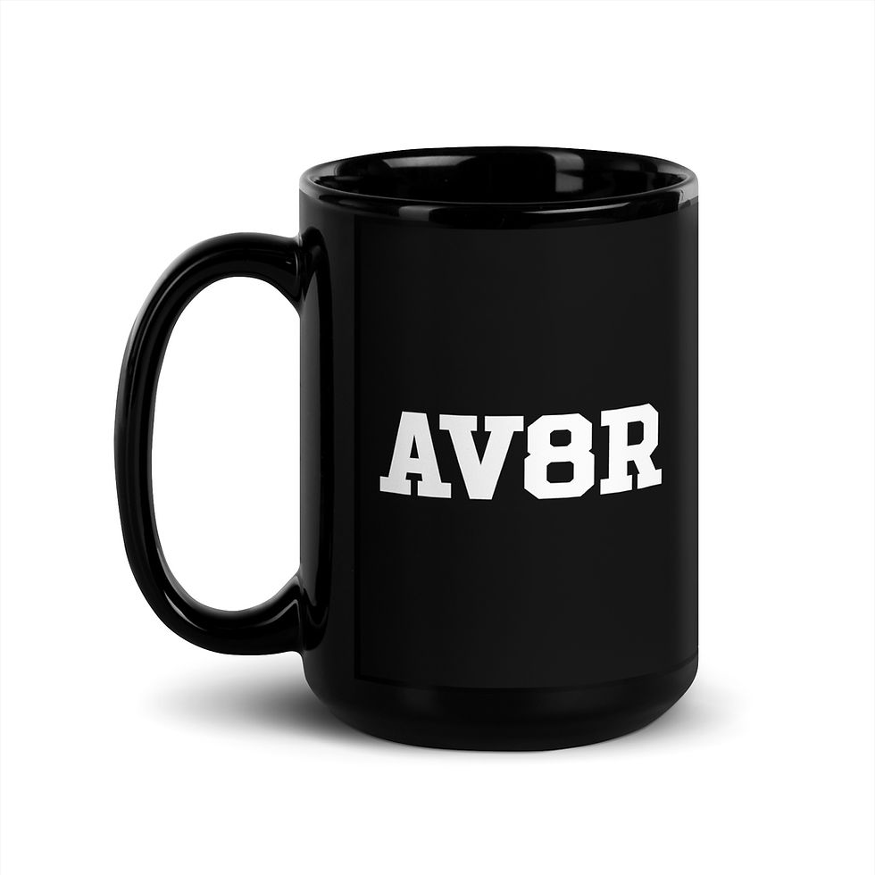 Thumbnail: AV8R Black Glossy Mug