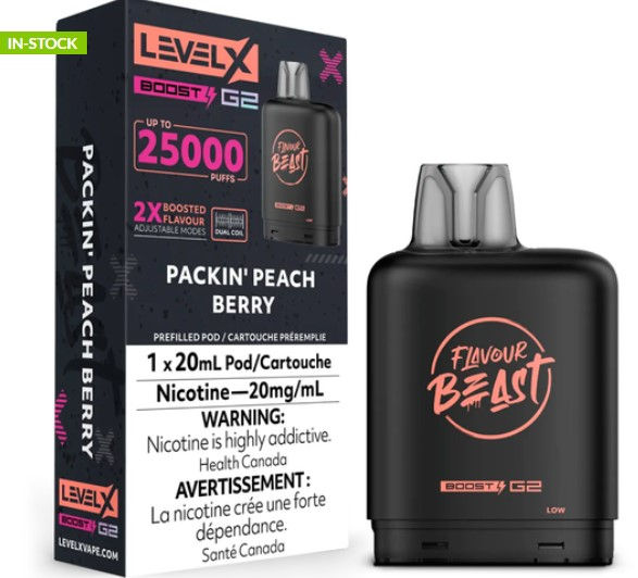 Level X Flavour Beast Boost G2 Pod - Packin' Peach Berry