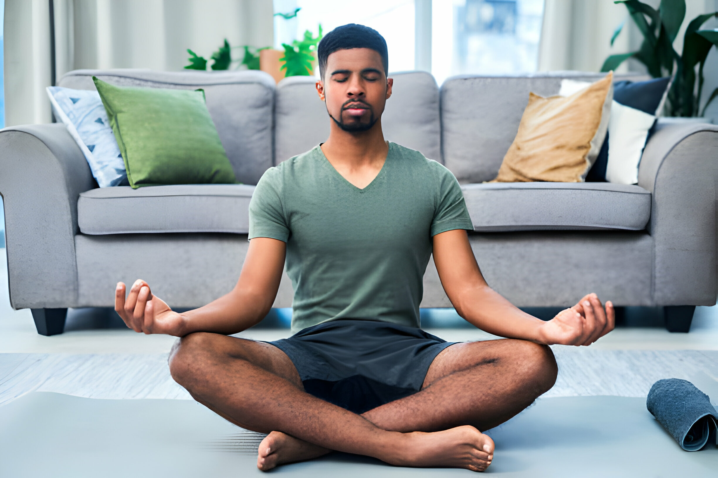 CEO meditating