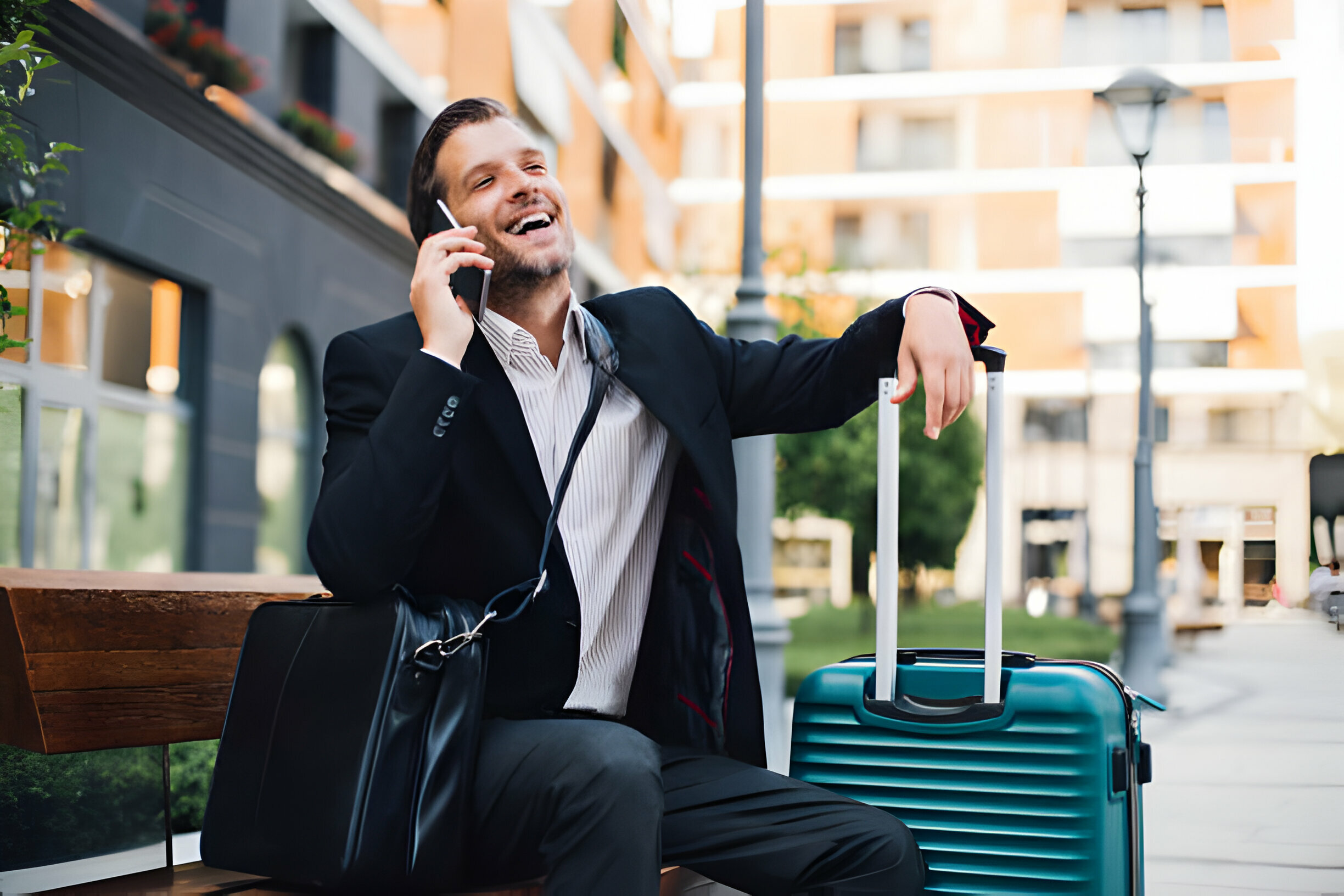 Business man traveling