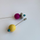 Thumbnail: Ocher Felt | Handmade brass short pin brooch handmade felt ball