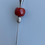 Thumbnail: Red ladybug 15mm | Handmade sterling silver Zamak pin brooch with Greek ceramic