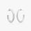 Thumbnail: Open Hoop Stud Hoops Earrings (Rhodium, 37mm)
