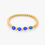 Thumbnail: Gold Bead Bracelet with Evil Eyes (5mm)