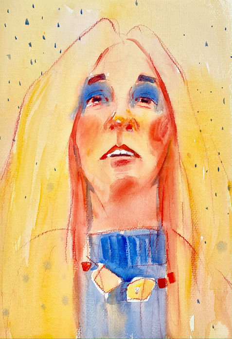 цветохаос акварель портрет колористика ABBA