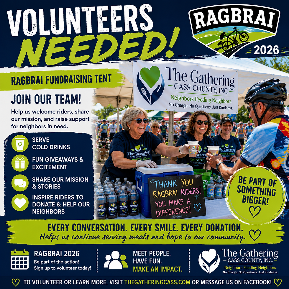 Gather in our "Ragbrai in Elkhorn" Awareness Tent