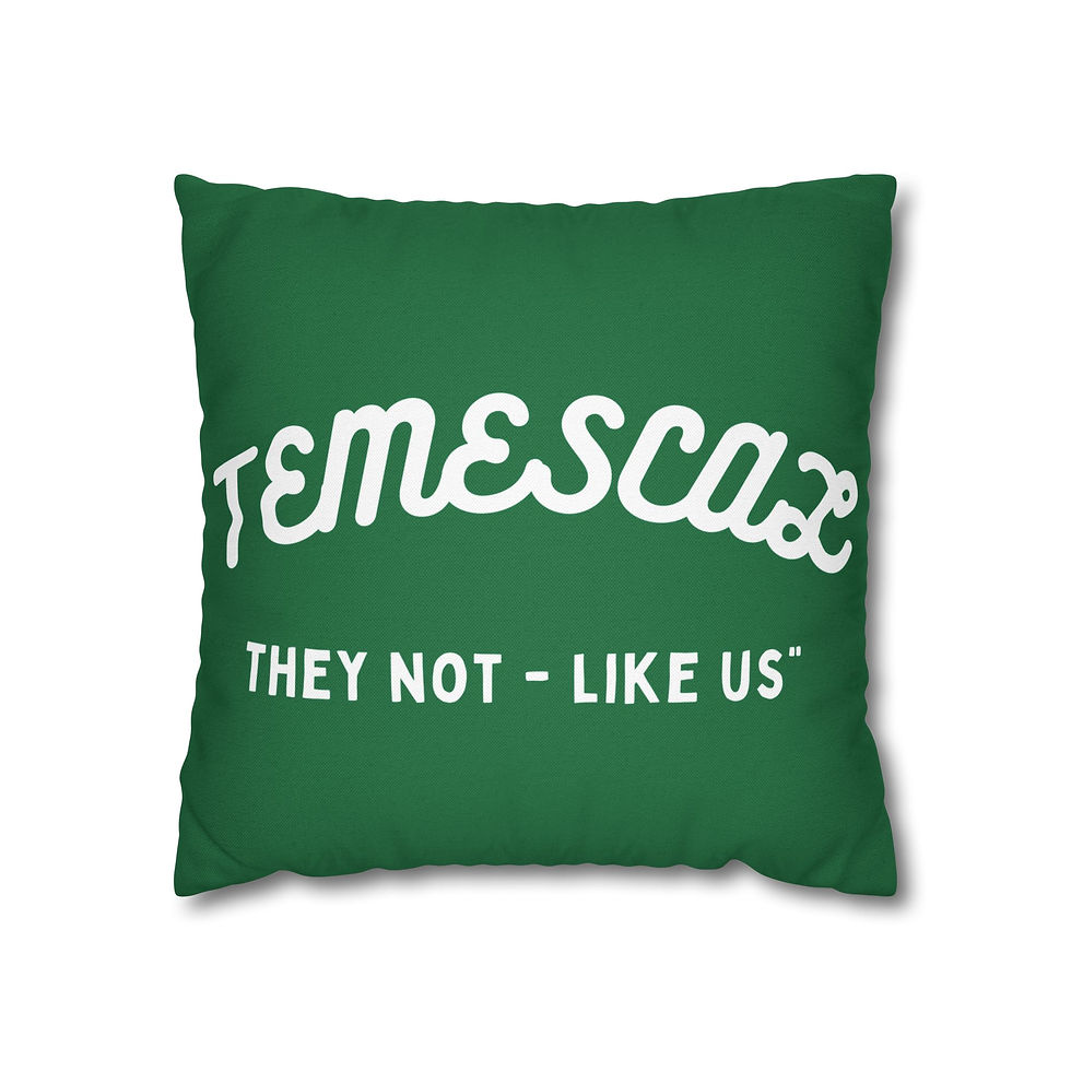 Thumbnail: TEMESCAL, THEY NOT LIKE US PILLOW CASE GREEN