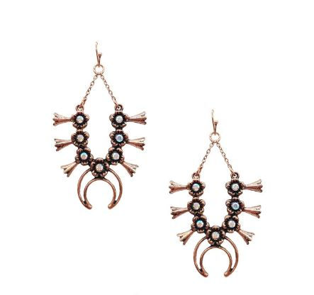 Squash Blossom Earring Copper