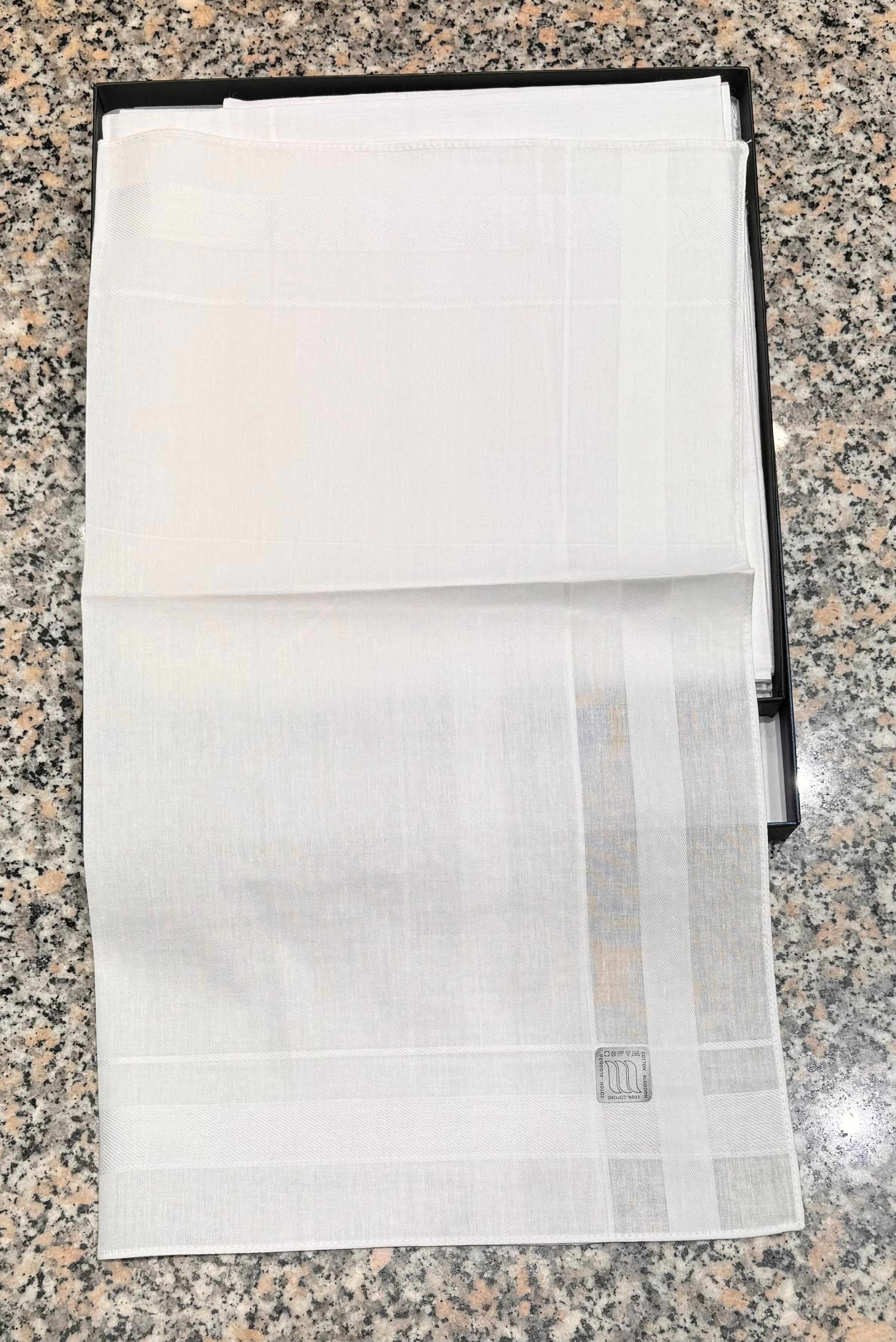 FAZZOLETTO NASO UOMO TINTA UNITO BIANCO 43 CM ADIGE 123