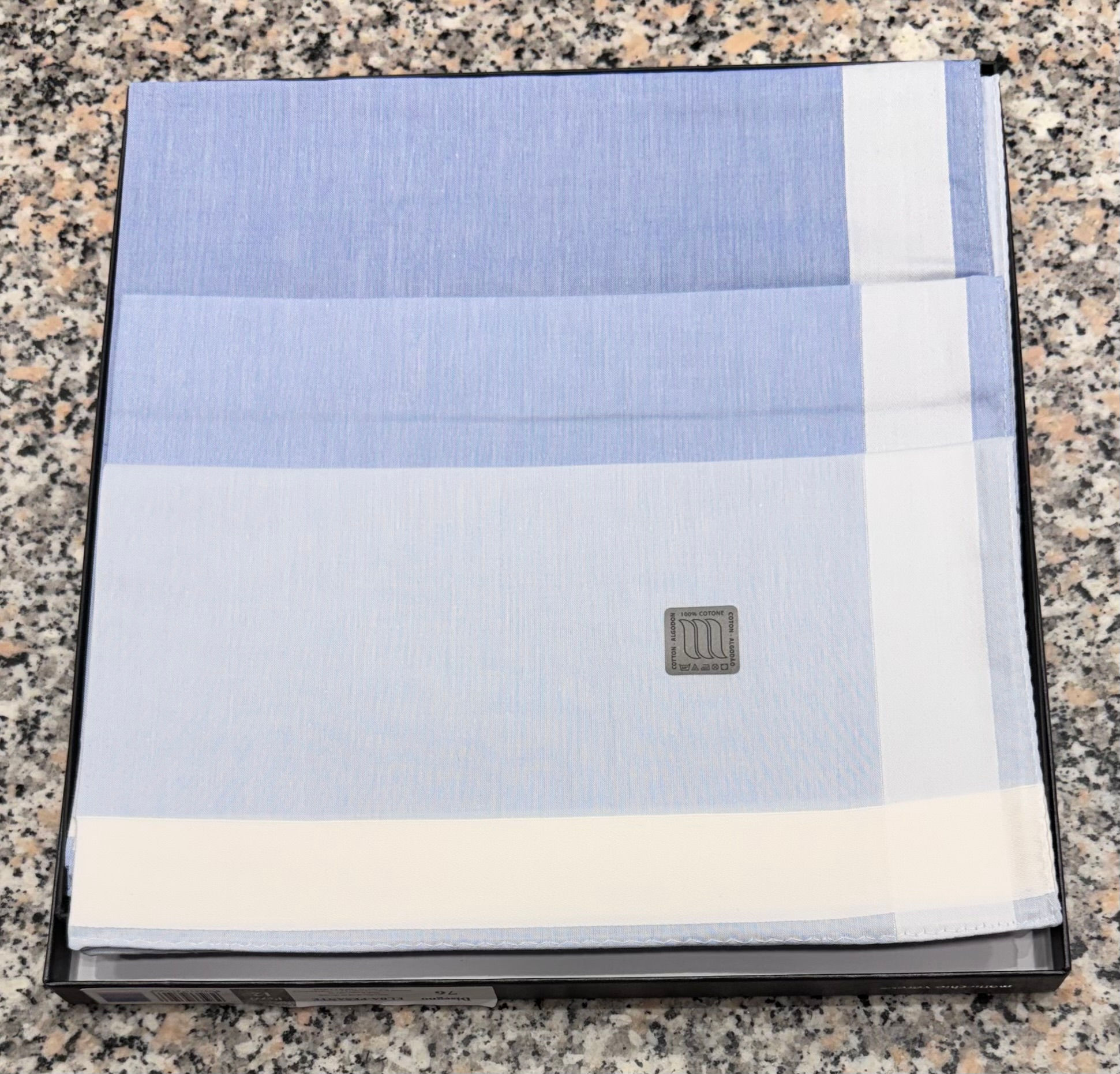 FAZZOLETTO DA NASO UOMO UNITO AZZURRO 48 x 48 ELBA PESANTE 76