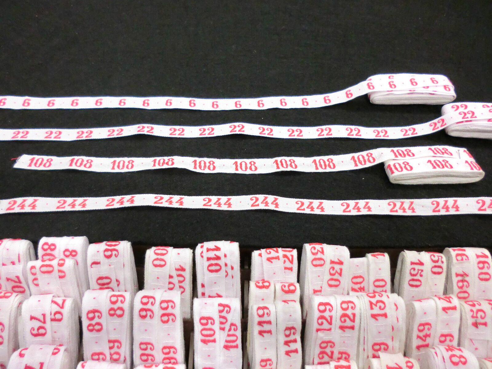 10 NUMERI CONTRASSEGNO CUCIRE SEGNA MARCA BIANCHERIA CASA RIPOSO N° 300