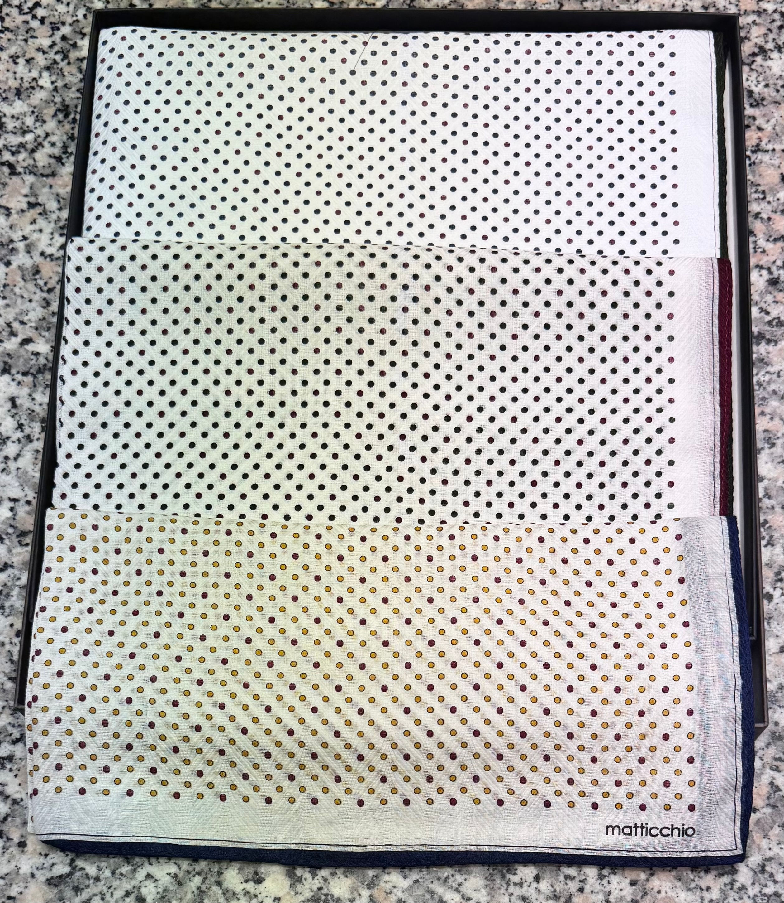 FAZZOLETTO DA NASO UOMO 48x48 cm FANTASIA POIS TEDDY 329