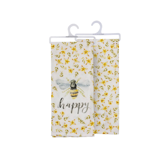 Bee Happy Tea Towel