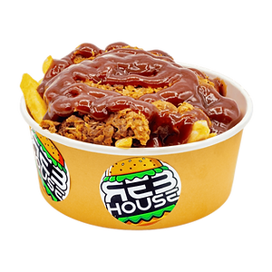 PATATINE FRITTE CON PULLED PORK E SALSA BBQ