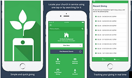 Picture of our Tithely app for giving to our ministries