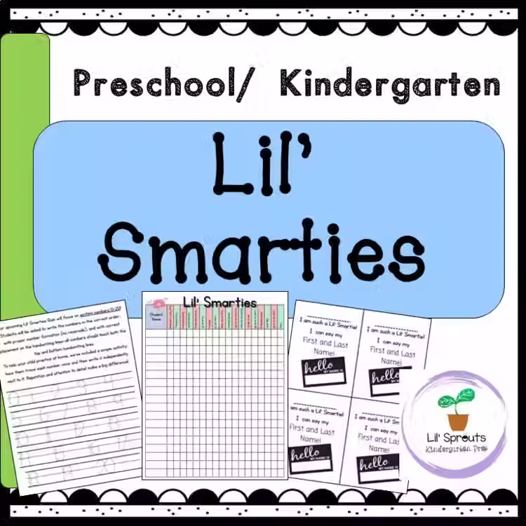 Link for Lil' Smarties formative assessment tool on TPT store