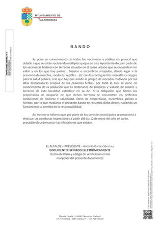 BANDO LIMPIEZA SOLARES.