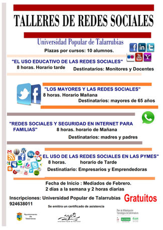 Talleres de redes sociales.