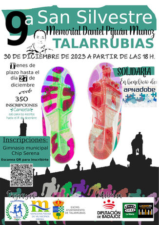 9ª SAN SILVESTRE SOLIDARIA DE TALARRUBIAS - MEMORIAL DANIEL PIJUÁN MUÑOZ. SÁBADO, 30 DE DICIEMBRE 
