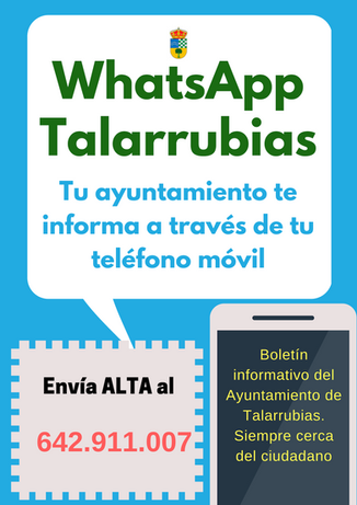 De nuevo operativo el Servicio de Whatsapp Municipal.