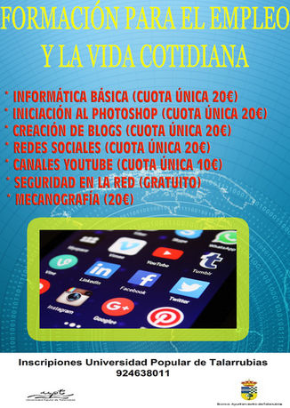 Cursos de nuevas tecnologías de la UPT 2018/19.