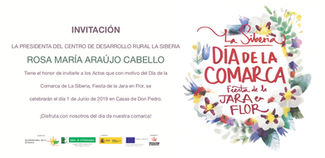 Invitación y Programa del Día de la Comarca.