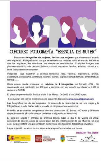 CONCURSO FOTOGRAFÍA "ESENCIA DE MUJER"