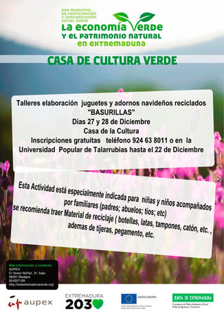 Taller de elaboración de juguetes y adornos navideños.