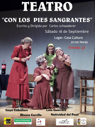 Teatro "con los pies sangrantes".