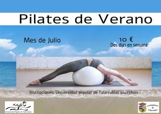 Pilates para el mes de julio. Inscripciones en la Universidad Popular de Talarrubias.
