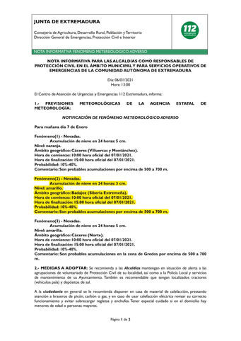 Alerta meteorológica.
