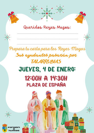 Prepara la carta para los Reyes Magos, sus ayudantes pasarán por Talarrubias.