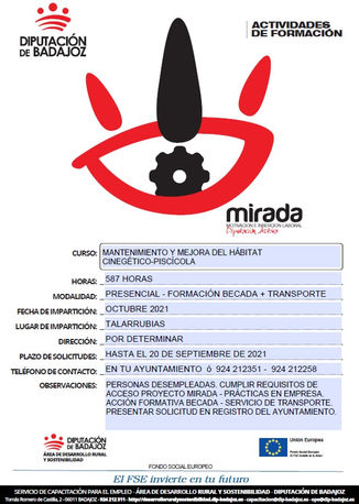 CURSO: MANTENIMIENTO Y MEJORA DEL HÁBITAT CINEGÉTICO-PISCÍCOLA