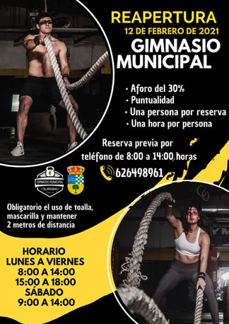 REAPERTURA GIMNASIO MUNICIPAL.