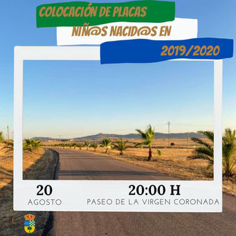 COLOCACIÓN DE PLACAS PARA LOS NIÑ@S NACID@S EN 2019 Y 2020.