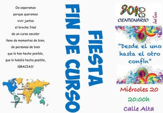 Fiesta de fin de curso Colegio Cristo Rey.