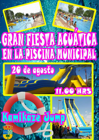 Gran fiesta acuática en la piscina municipal.
