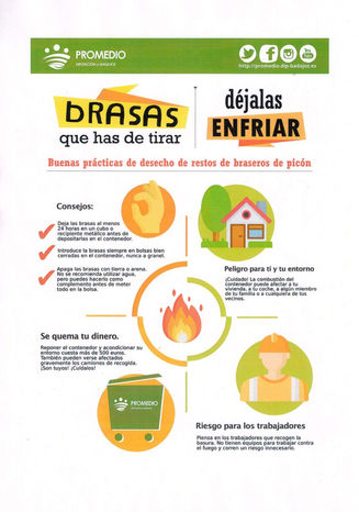 Campaña "Brasas que has de tirar, déjalas enfriar"