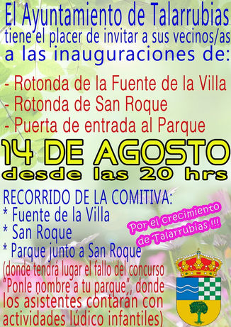 Actos de inauguración de rotondas.