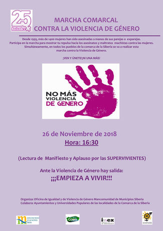 Marcha comarcal contra la violencia de género.