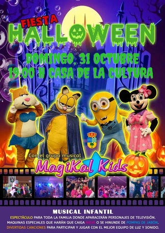 FIESTA HALLOWEEN CON EL GRUPO MAGIKAL KIDS. DOMINGO, 31 OCTUBRE